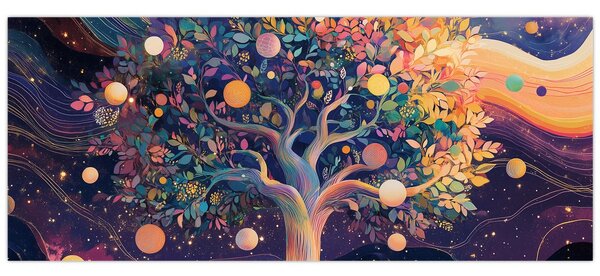 Kép – Lila fa tele energiával (120x50 cm)