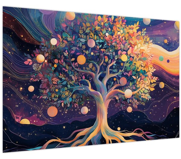 Kép – Lila fa tele energiával (90x60 cm)