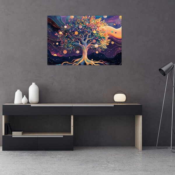 Kép – Lila fa tele energiával (90x60 cm)