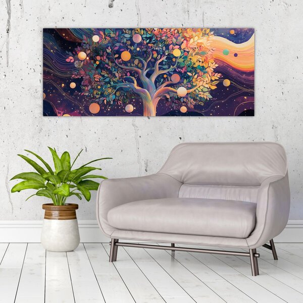 Kép – Lila fa tele energiával (120x50 cm)