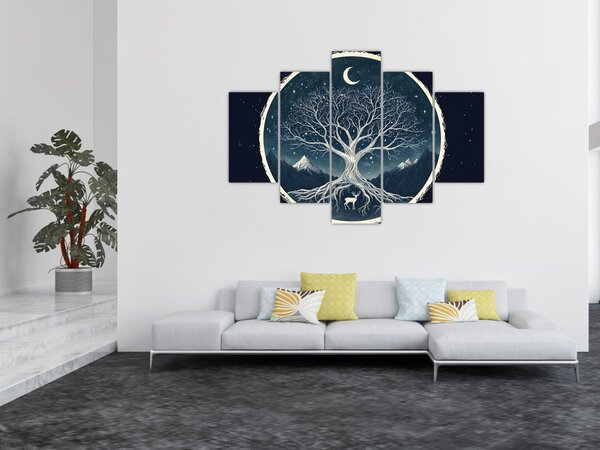 Kép – Mágikus fa szarvassal II. (150x105 cm)
