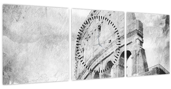 Kép - Vintage képeslap a városról N⁰1 (órával) (90x30 cm)