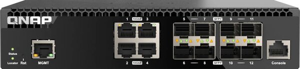QNAP QSW-M3212R-8S4T hálózati kapcsoló Vezérelt 10G Ethernet (100/1000/10000) 1U