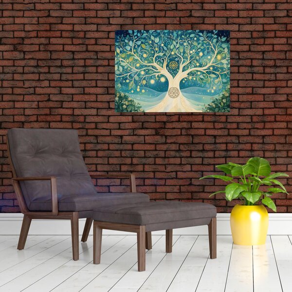 Kép – Mágikus fa spirálokkal (70x50 cm)