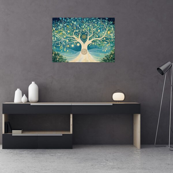 Kép – Mágikus fa spirálokkal (70x50 cm)