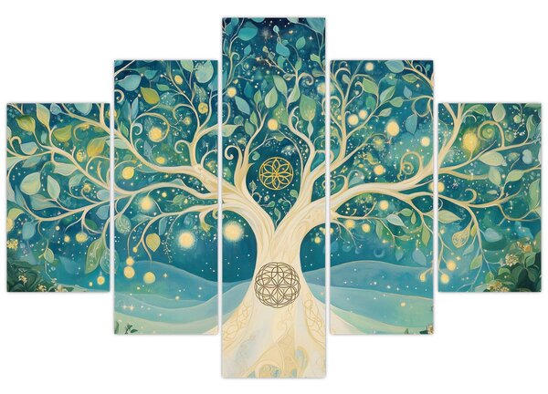 Kép – Mágikus fa spirálokkal (150x105 cm)