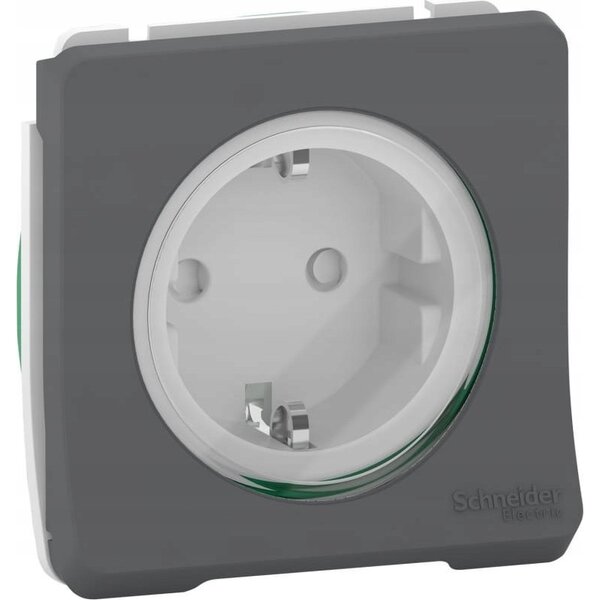 Schneider MUR36135 MUREVA Styl GYV/csapófedéllel/csavaros/antracitszürke 2P+F csatlakozóaljzat