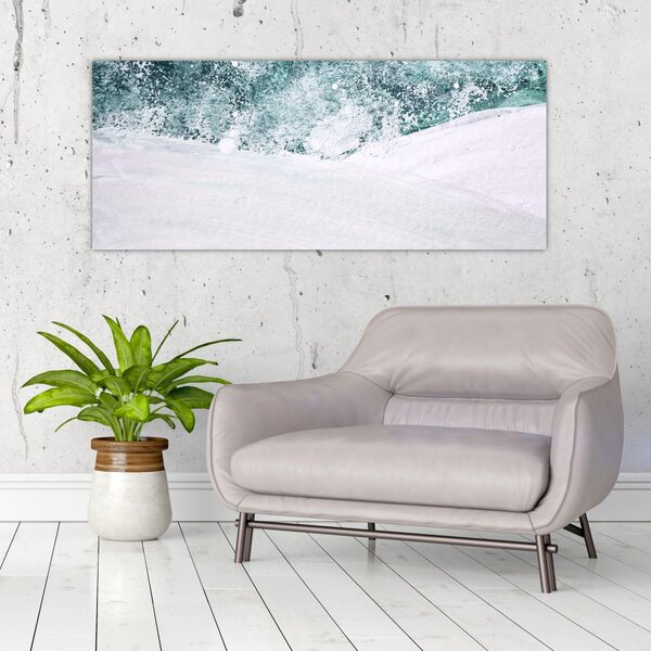 Kép - Türkiz absztrakció (120x50 cm)