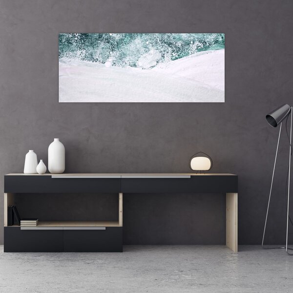 Kép - Türkiz absztrakció (120x50 cm)