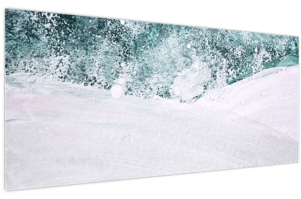 Kép - Türkiz absztrakció (120x50 cm)