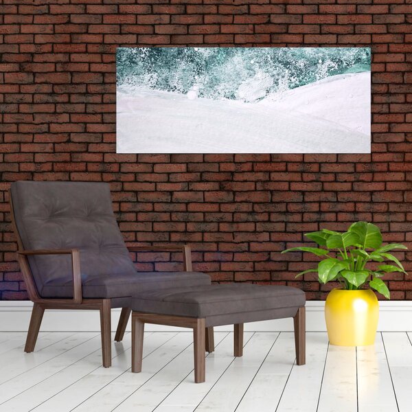 Kép - Türkiz absztrakció (120x50 cm)