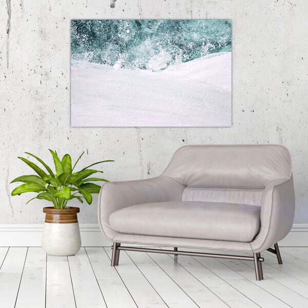 Kép - Türkiz absztrakció (90x60 cm)