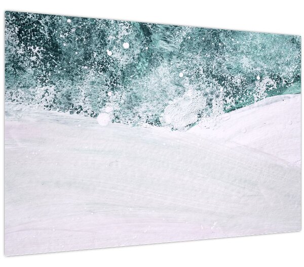Kép - Türkiz absztrakció (90x60 cm)