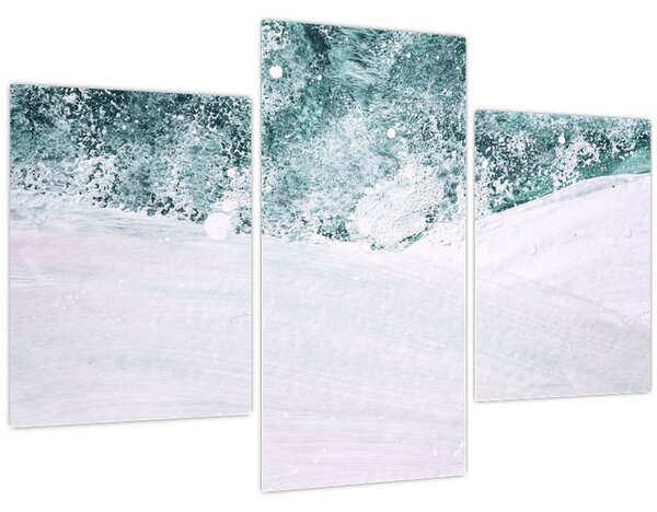 Kép - Türkiz absztrakció (90x60 cm)