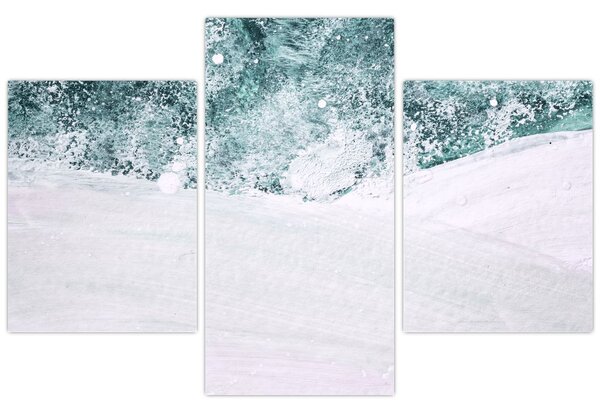 Kép - Türkiz absztrakció (90x60 cm)