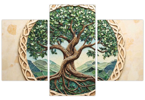 Kép – Fonott életfa (90x60 cm)