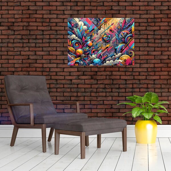 Kép - Színes graffiti (70x50 cm)