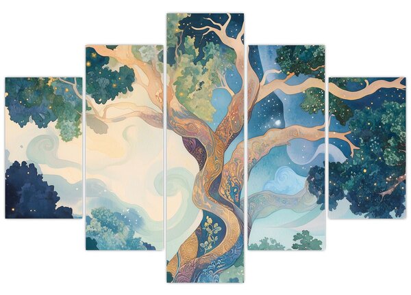 Kép – Kozmikus fa (150x105 cm)