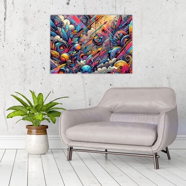 Kép - Színes graffiti (70x50 cm)
