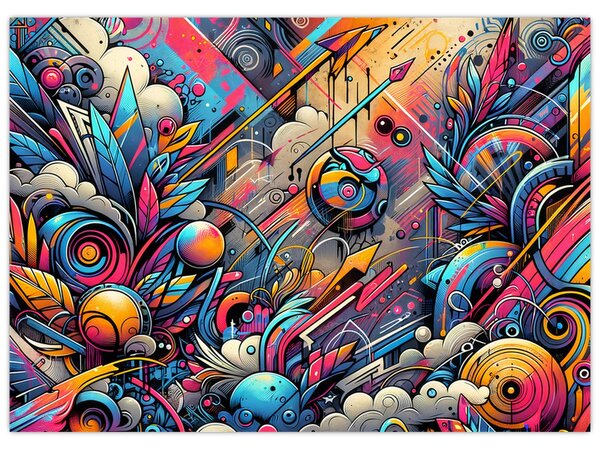 Kép - Színes graffiti (70x50 cm)