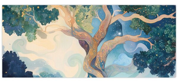 Kép – Kozmikus fa (120x50 cm)