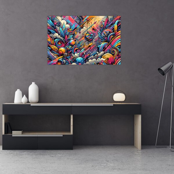 Kép - Színes graffiti (90x60 cm)