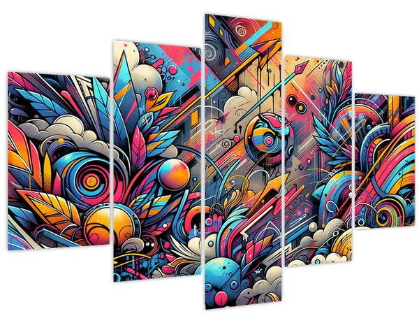 Kép - Színes graffiti (150x105 cm)