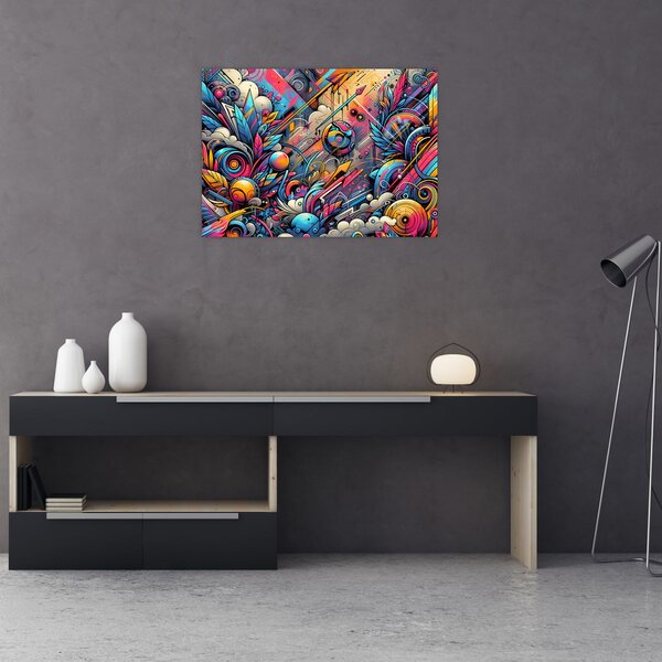 Kép - Színes graffiti (70x50 cm)