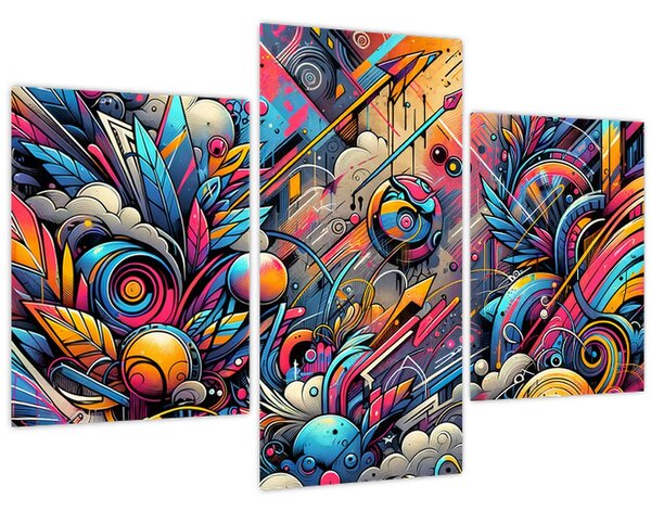 Kép - Színes graffiti (90x60 cm)