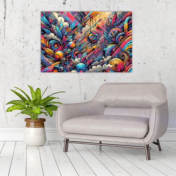 Kép - Színes graffiti (90x60 cm)