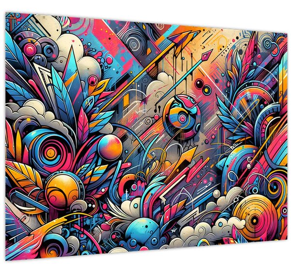 Kép - Színes graffiti (70x50 cm)