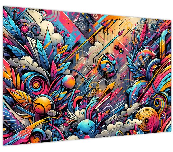 Kép - Színes graffiti (90x60 cm)