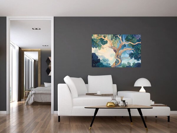 Kép – Kozmikus fa (90x60 cm)