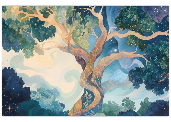 Kép – Kozmikus fa (90x60 cm)