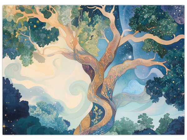 Kép – Kozmikus fa (70x50 cm)