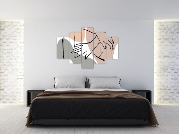 Kép - Női test vonal művészet N⁰2 (150x105 cm)