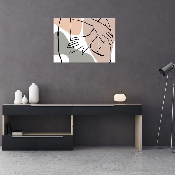Kép - Női test vonal művészet N⁰2 (70x50 cm)