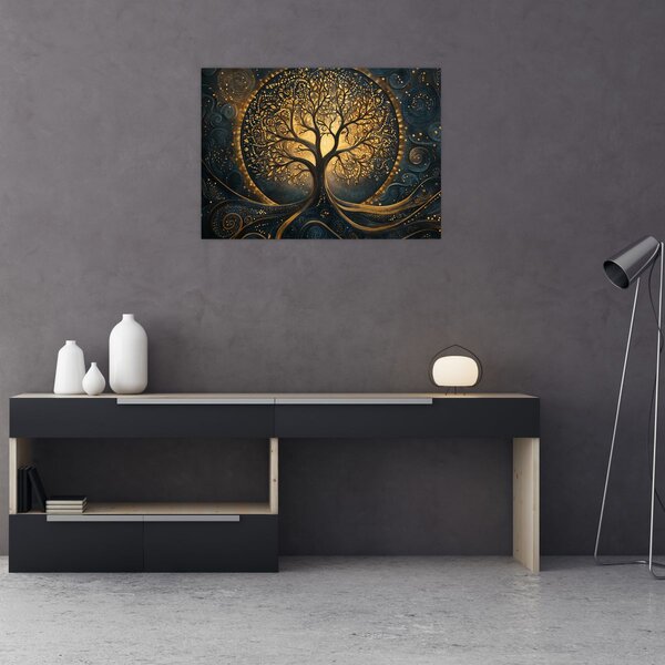 Kép – Arany aurájú fa (70x50 cm)