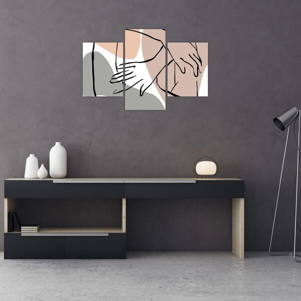 Kép - Női test vonal művészet N⁰2 (90x60 cm)