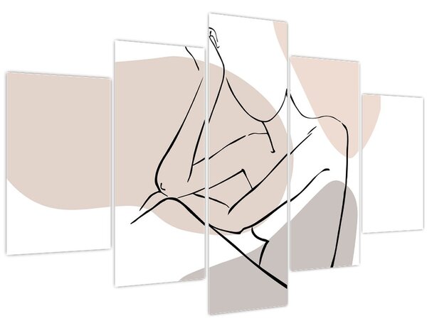 Kép - Női test vonal művészet N⁰1 (150x105 cm)