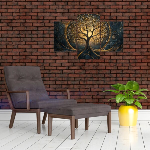Kép – Arany aurájú fa (90x60 cm)