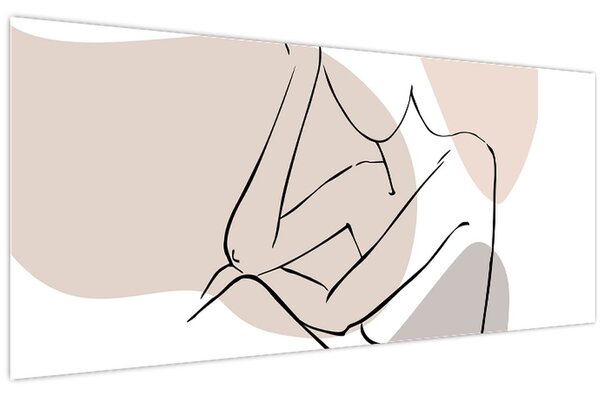 Kép - Női test vonal művészet N⁰1 (120x50 cm)
