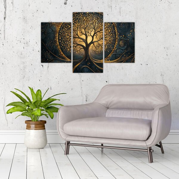 Kép – Arany aurájú fa (90x60 cm)