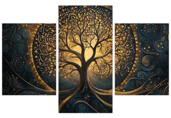 Kép – Arany aurájú fa (90x60 cm)