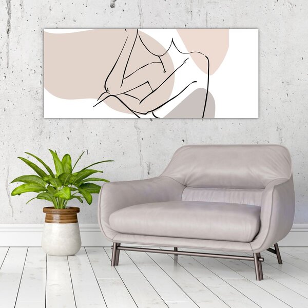 Kép - Női test vonal művészet N⁰1 (120x50 cm)