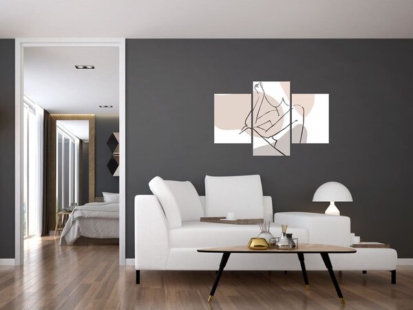 Kép - Női test vonal művészet N⁰1 (90x60 cm)