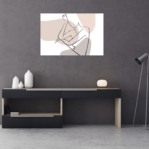 Kép - Női test vonal művészet N⁰1 (90x60 cm)
