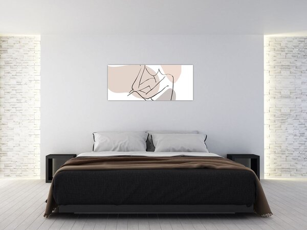 Kép - Női test vonal művészet N⁰1 (120x50 cm)