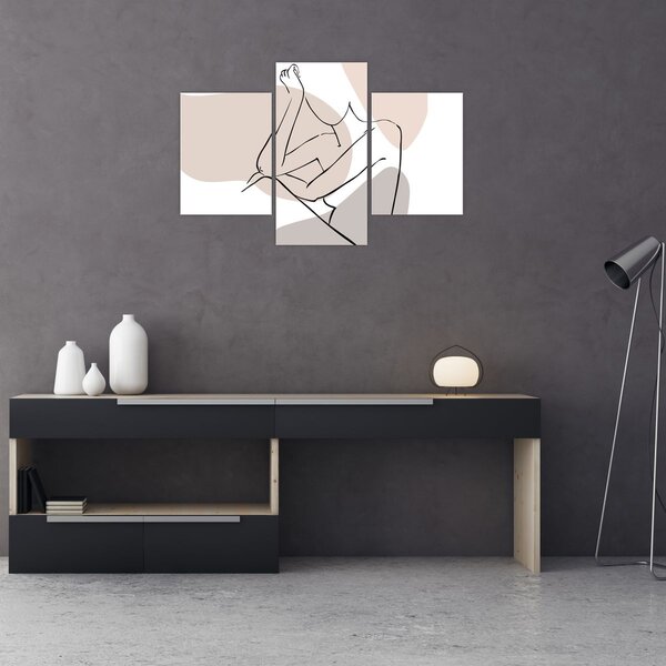 Kép - Női test vonal művészet N⁰1 (90x60 cm)