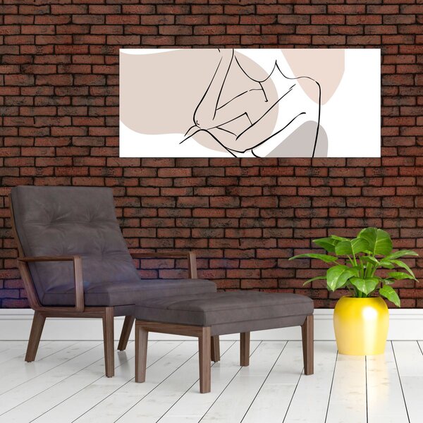Kép - Női test vonal művészet N⁰1 (120x50 cm)